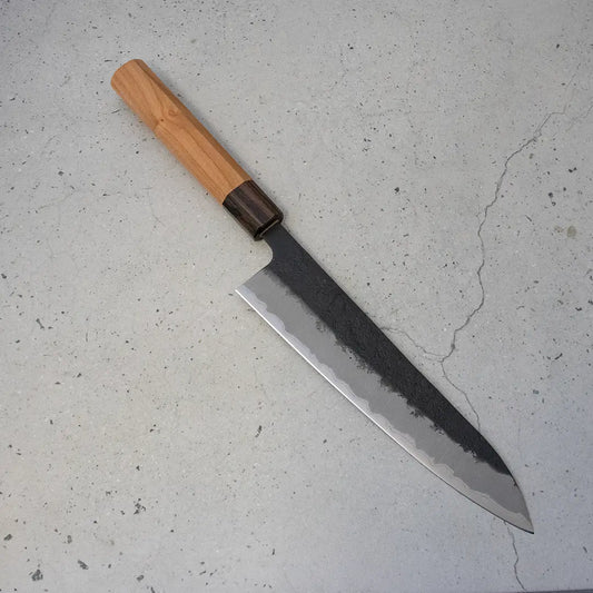 Hitohira Futana Gyuto (Chefs Knife) Kuro, Nashiji, 210mm