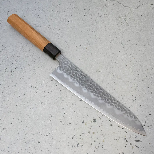 Hitohira Futana Gyuto (Chefs Knife) Migaki, Tsuchime, 210mm
