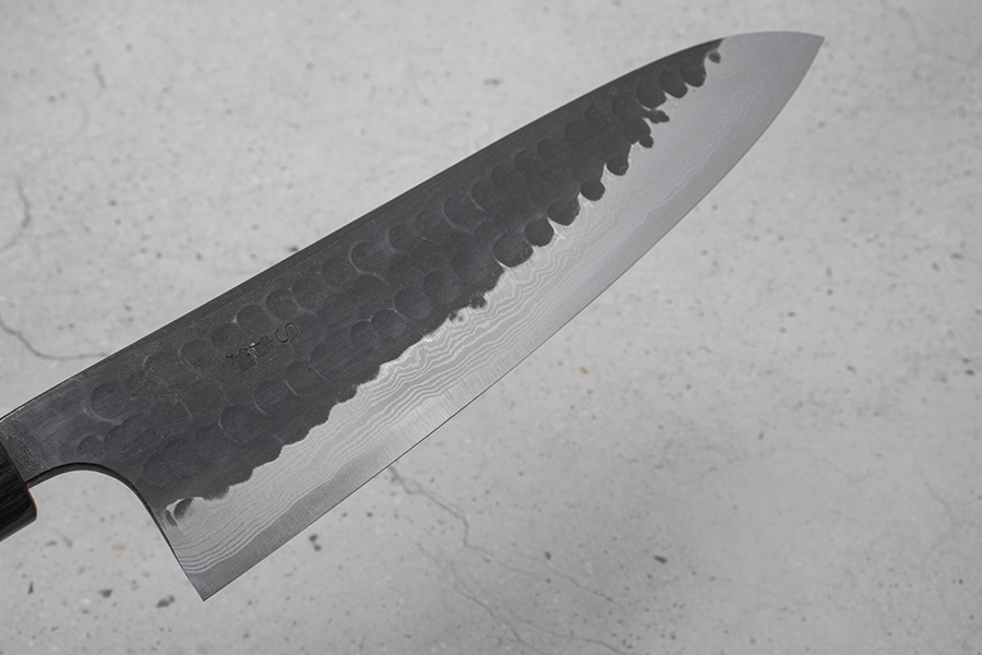 Akifusa Gyuto (Chefs Knife) 210mm, Super Blue Steel, Suminagashi