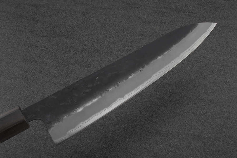 Hitohira Futana Gyuto (Chefs Knife) Kuro, Nashiji, 240mm