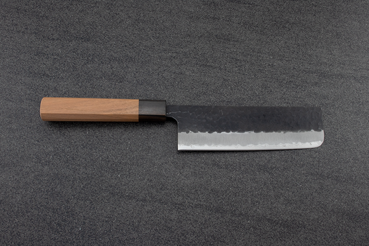 Hitohira Futana Nakiri (Vegetable Knife) Kuro, Tsuchime, 165mm