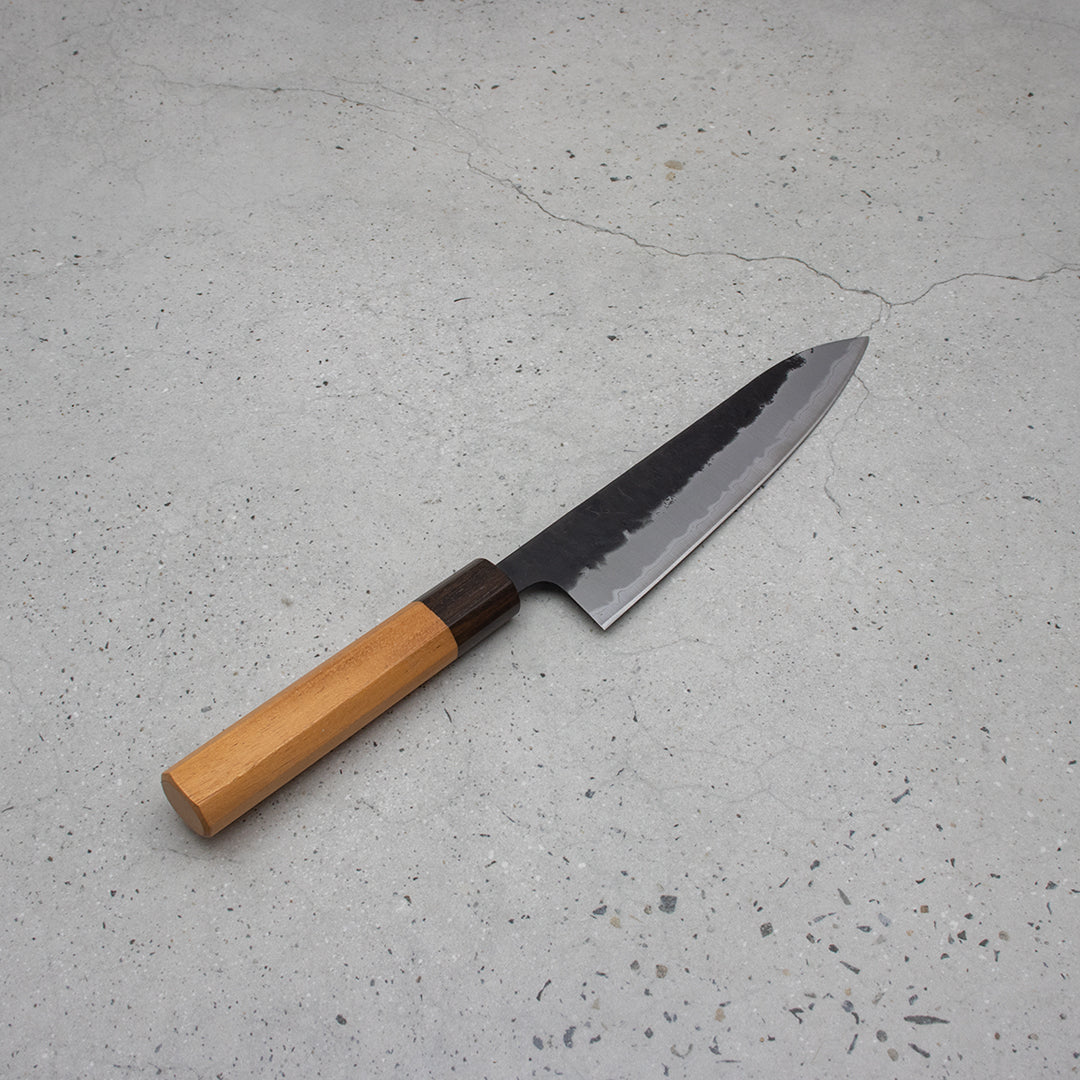 Hitohira Futana Gyuto (Chefs Knife) Kuro, Nashiji, 180mm: