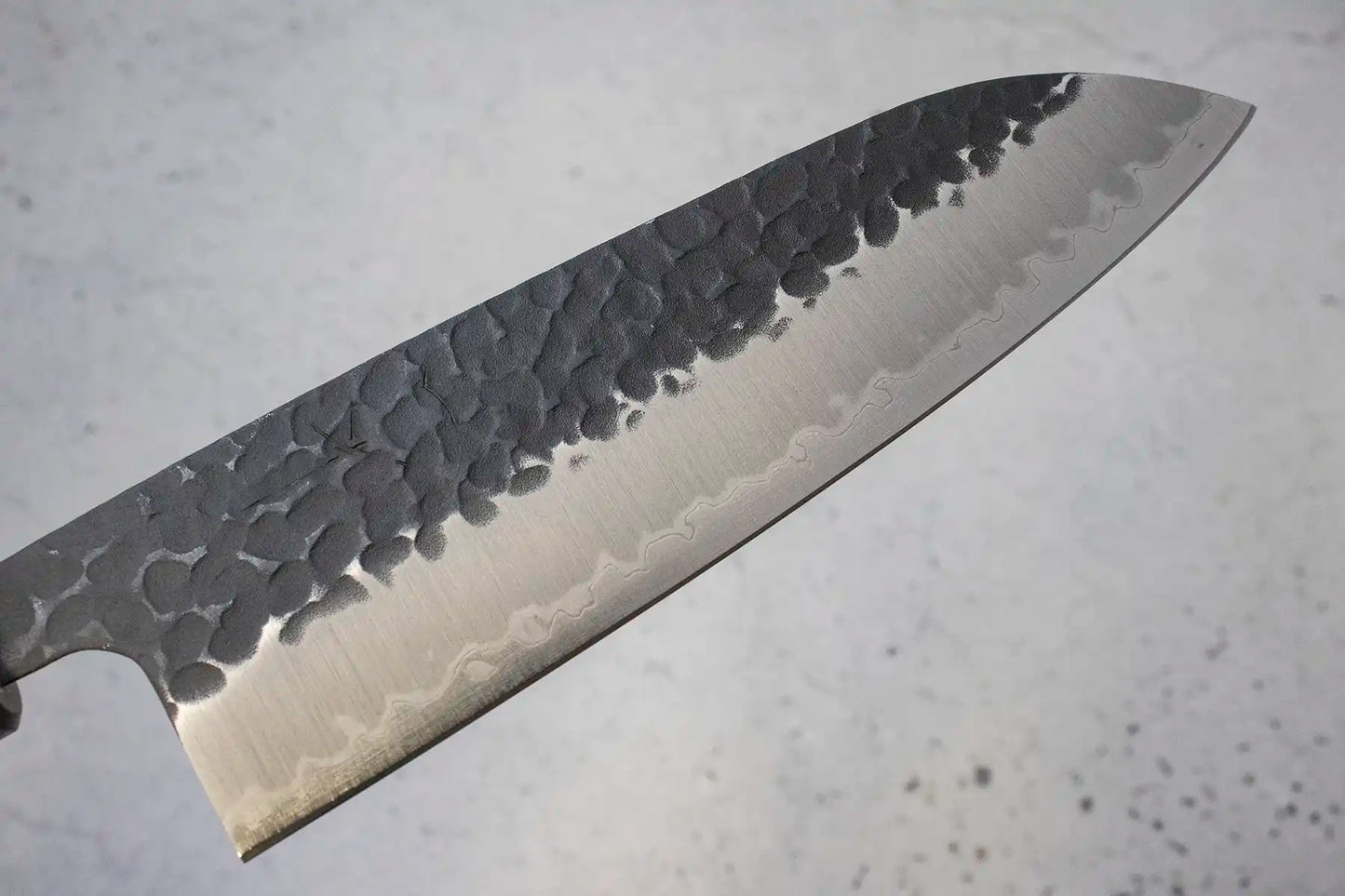 Hitohira Futana Santoku (All purpose Knife) Kuro, Tsuchime, 170mm