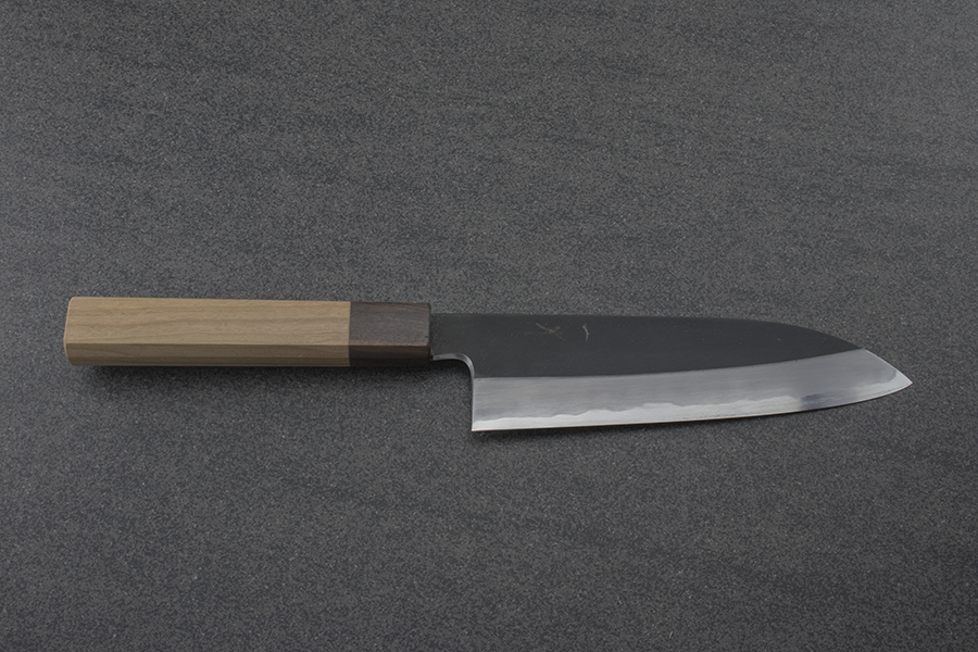 Hitohira, Kikuchiyo x Kyuzo, Santoku (All purpose Knife), White #2 Kurouchi 180mm