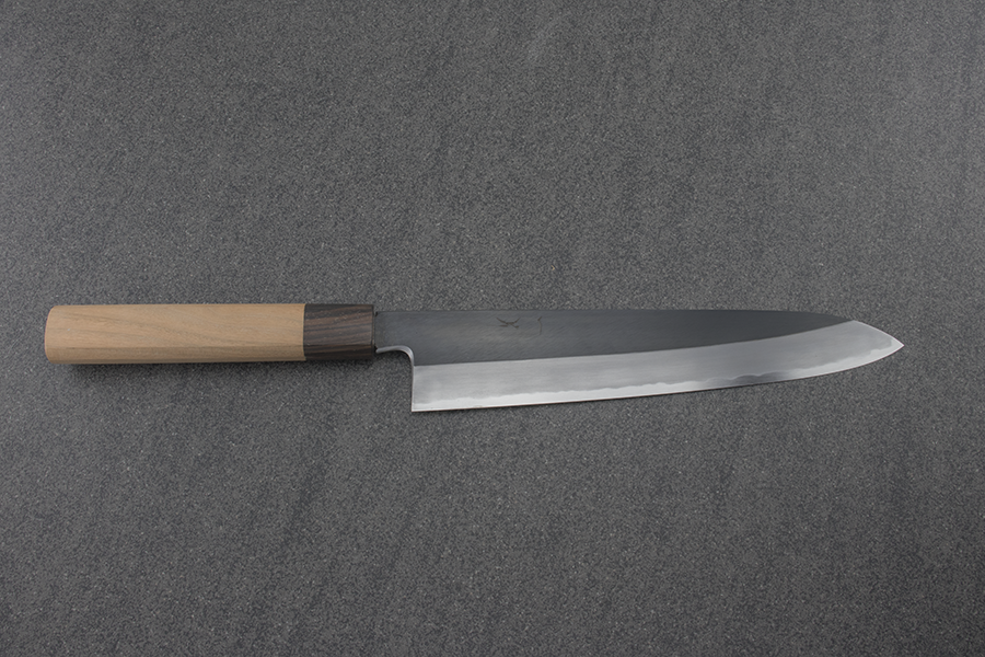 Hitohira, Kikuchiyo x Kyuzo, Gyuto (Chefs Knife), White #2 Kurouchi 240mm