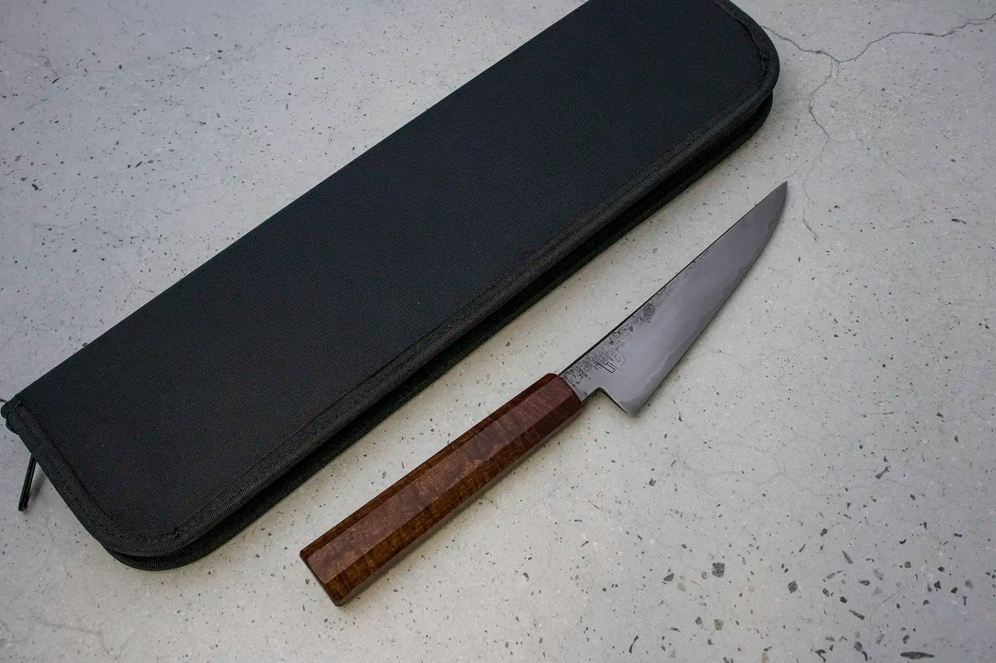Hunter Valley Blades Honesuki (Boning Knife) 150mm, Curly rosewood handle by Tansu Knives