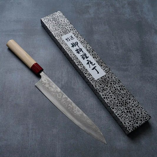 Nao Yamamoto Sujihiki Knives (Carving Knife) 240mm, VG10 steel-damascus clad