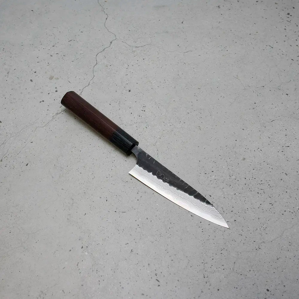 Akifusa Petty (Utility Knife) 120mm, Super Blue Steel, Suminagashi