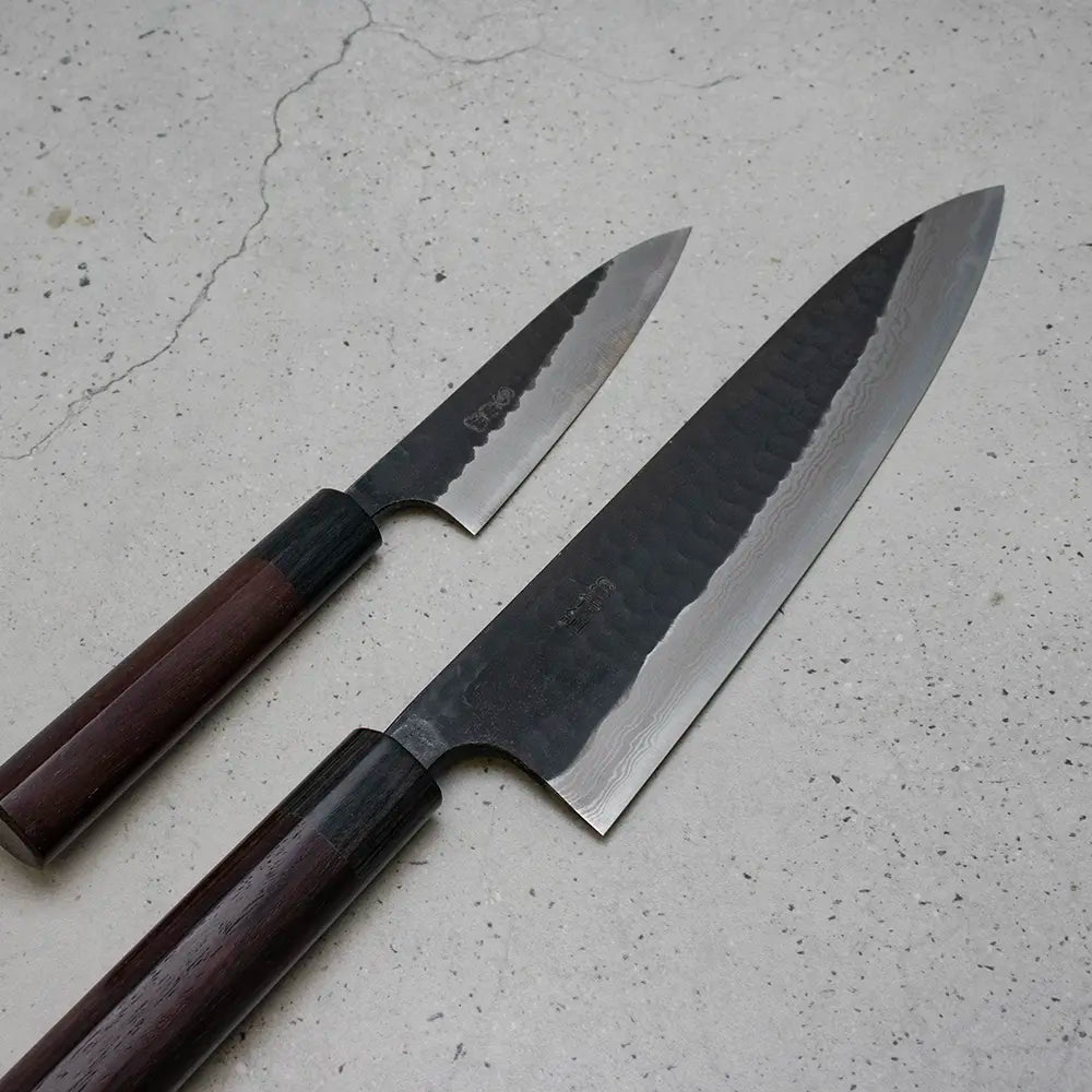 Akifusa Aogami Super Knife Set | Gyuto 240mm + Petty 120mm