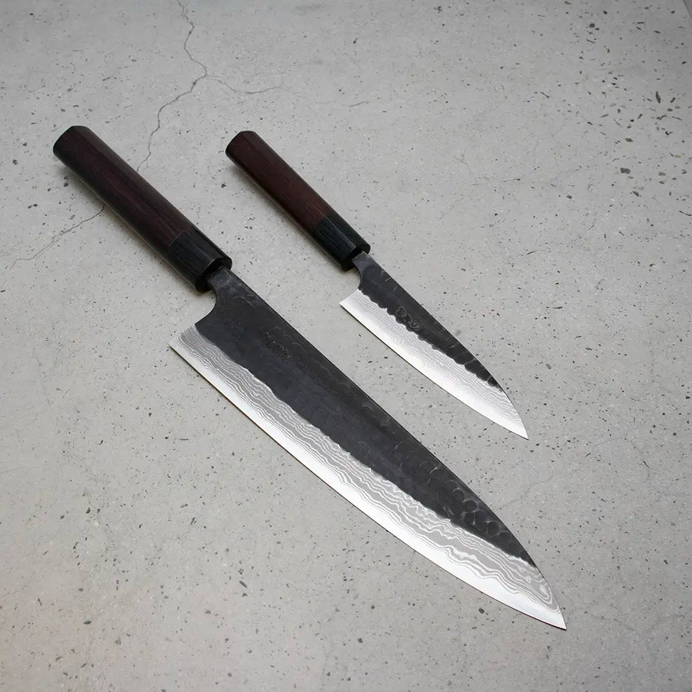 Akifusa Aogami Super Knife Set | Gyuto 240mm + Petty 120mm