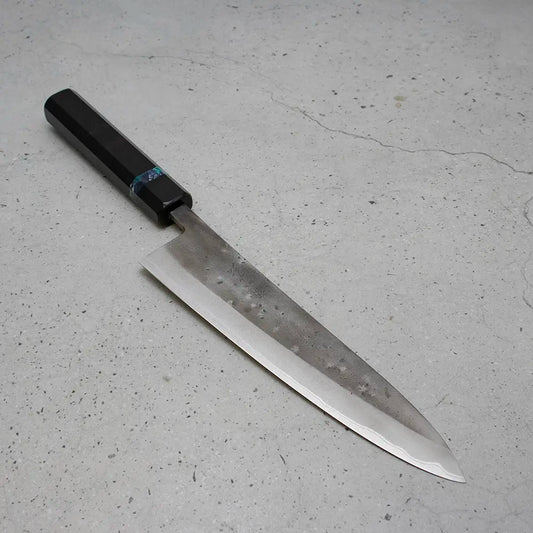 Ohishi x Brook Turner Gyuto 210mm Blue Steel #2 | African Blackwood Custom Japanese Knife