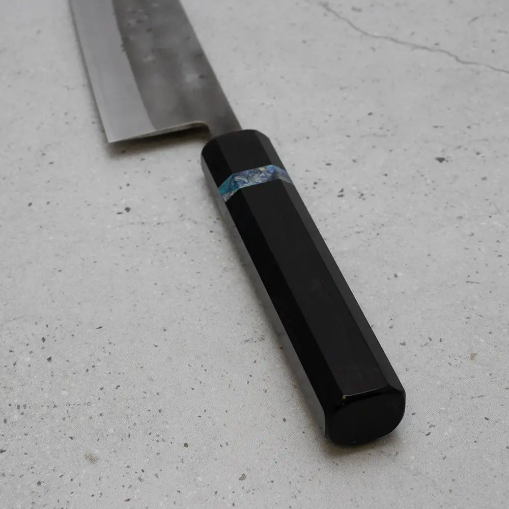 Ohishi x Brook Turner Gyuto 210mm Blue Steel #2 | African Blackwood Custom Japanese Knife
