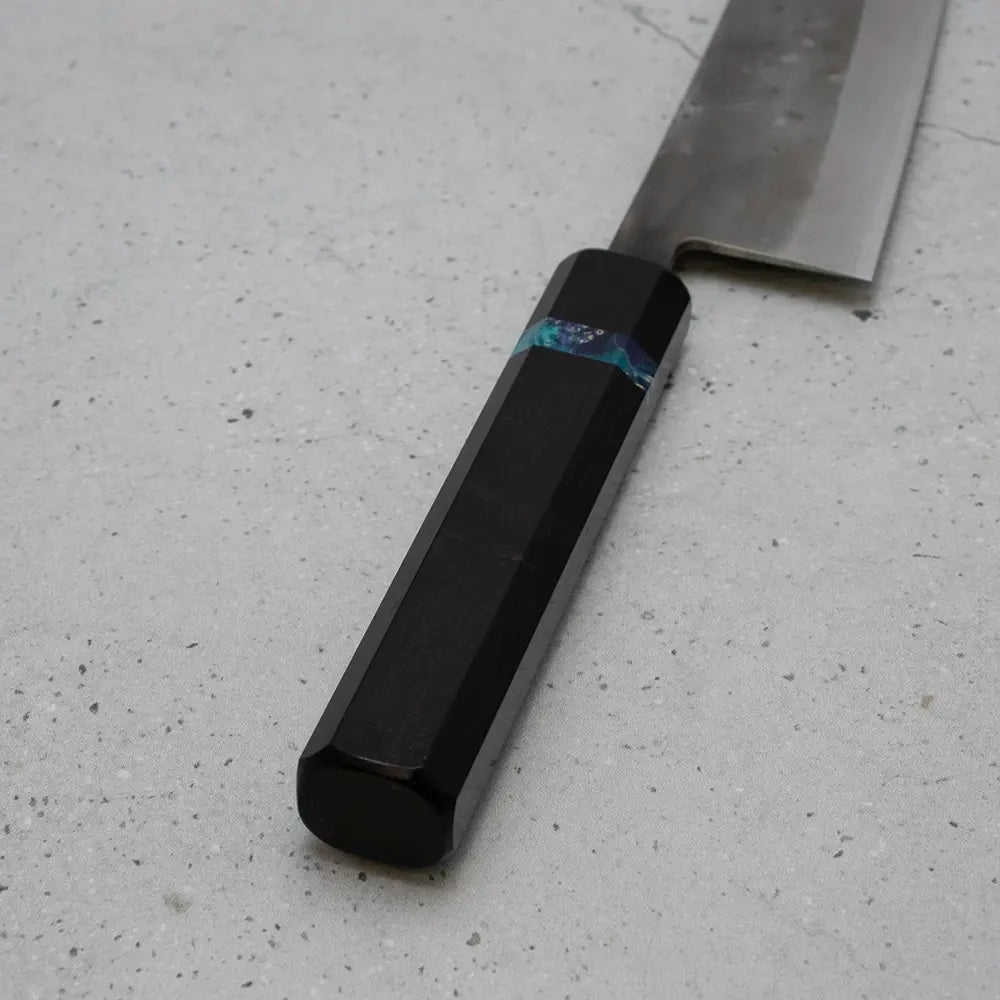 Ohishi x Brook Turner Gyuto 210mm Blue Steel #2 | African Blackwood Custom Japanese Knife