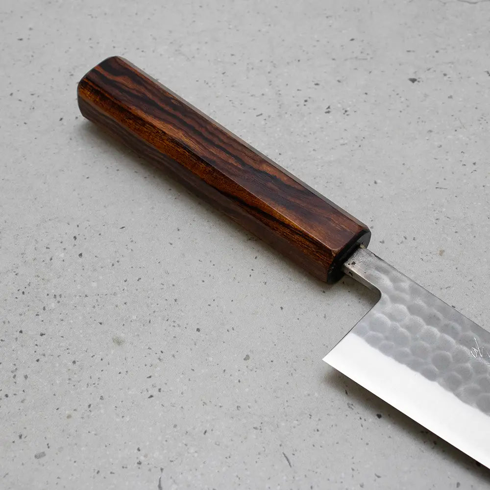 Ohishi x Brook Turner Gyuto 210mm SLD Steel | Arizona Ironwood Custom Japanese Knife