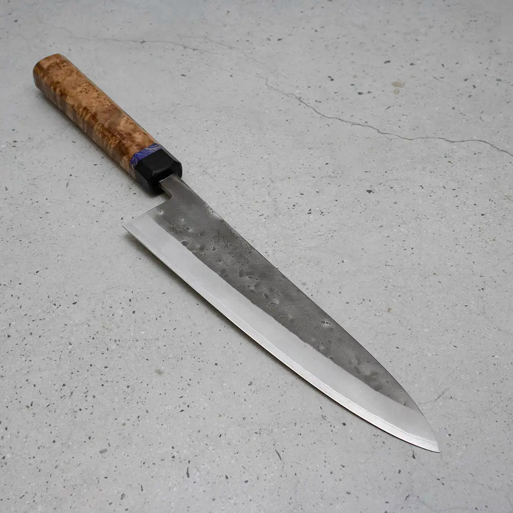 Ohishi x Brook Turner Gyuto 210mm Blue Steel #2 | African blackwood Custom Japanese Knife