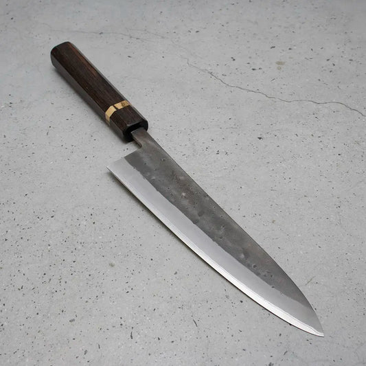 Ohishi x Brook Turner Gyuto 210mm Blue Steel #2 | Burmese Blackwood Custom Japanese Knife