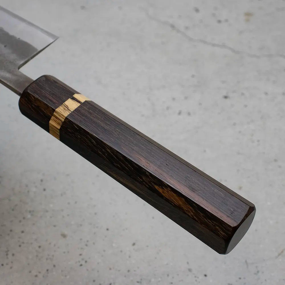 Ohishi x Brook Turner Gyuto 210mm Blue Steel #2 | Burmese Blackwood Custom Japanese Knife