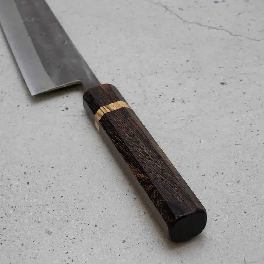 Ohishi x Brook Turner Gyuto 210mm Blue Steel #2 | Burmese Blackwood Custom Japanese Knife