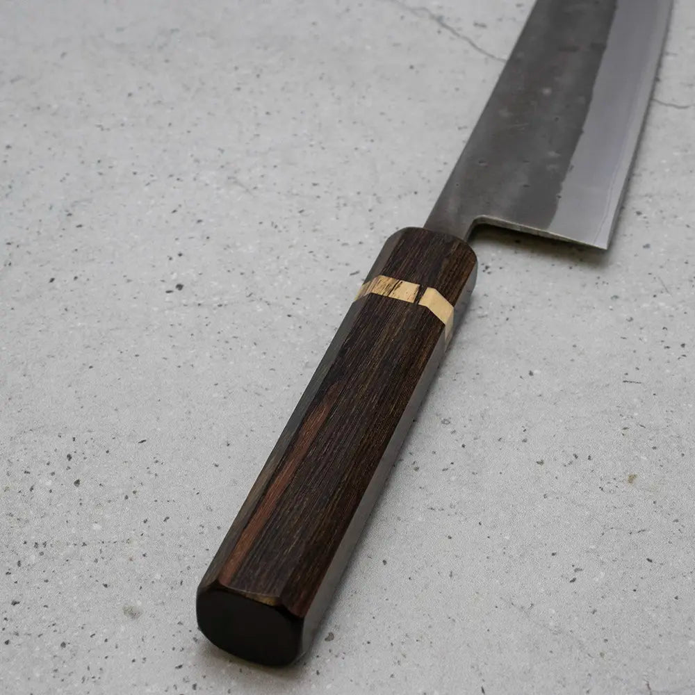 Ohishi x Brook Turner Gyuto 210mm Blue Steel #2 | Burmese Blackwood Custom Japanese Knife