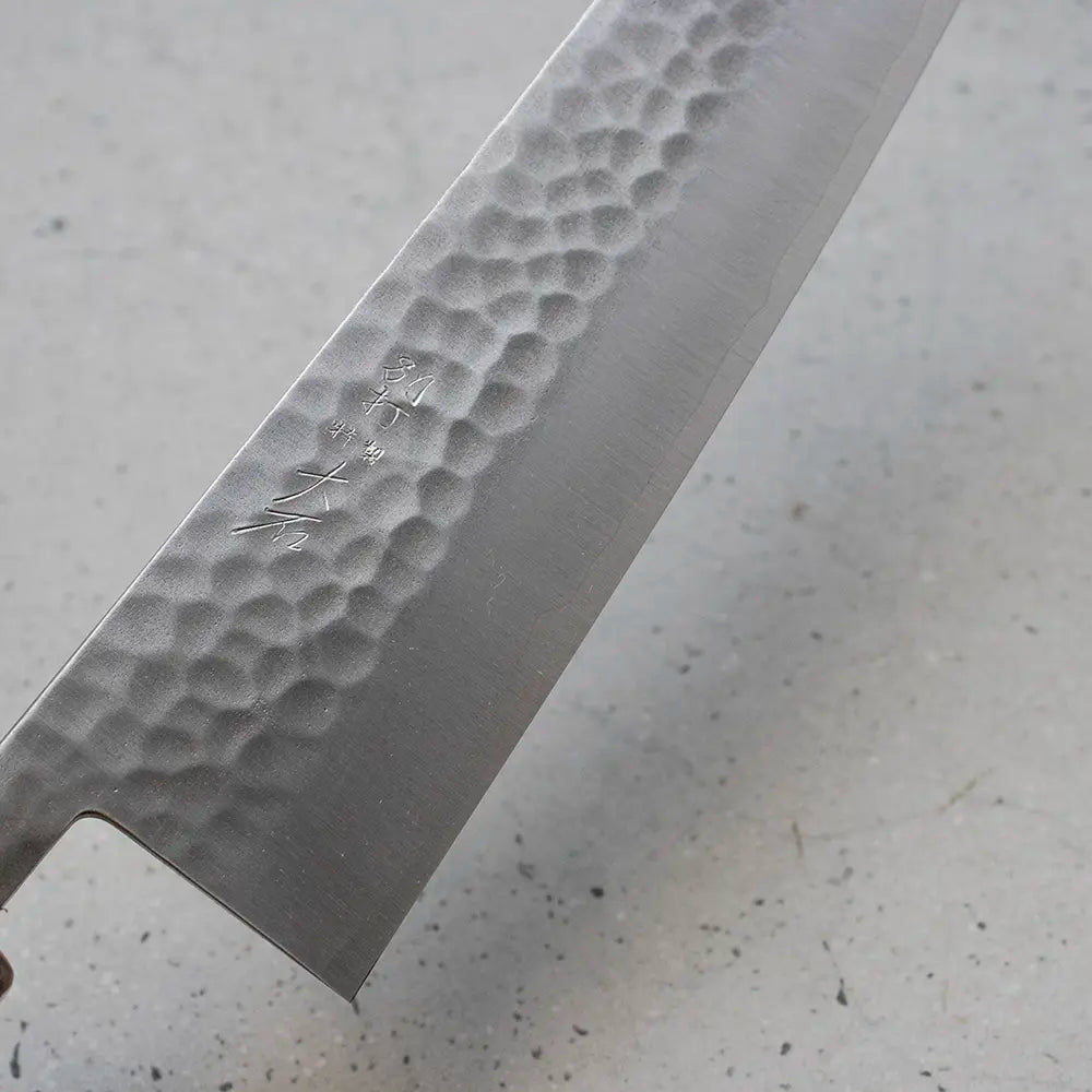 Ohishi x Brook Turner Gyuto 210mm SLD Steel |  Masur Birch Custom Japanese Knife