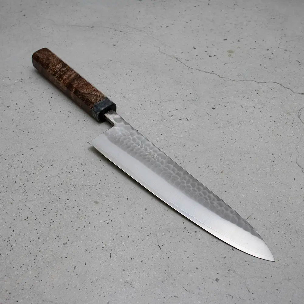 Ohishi x Brook Turner Gyuto 210mm SLD Steel |  Royal Mahogany Custom Japanese Knife