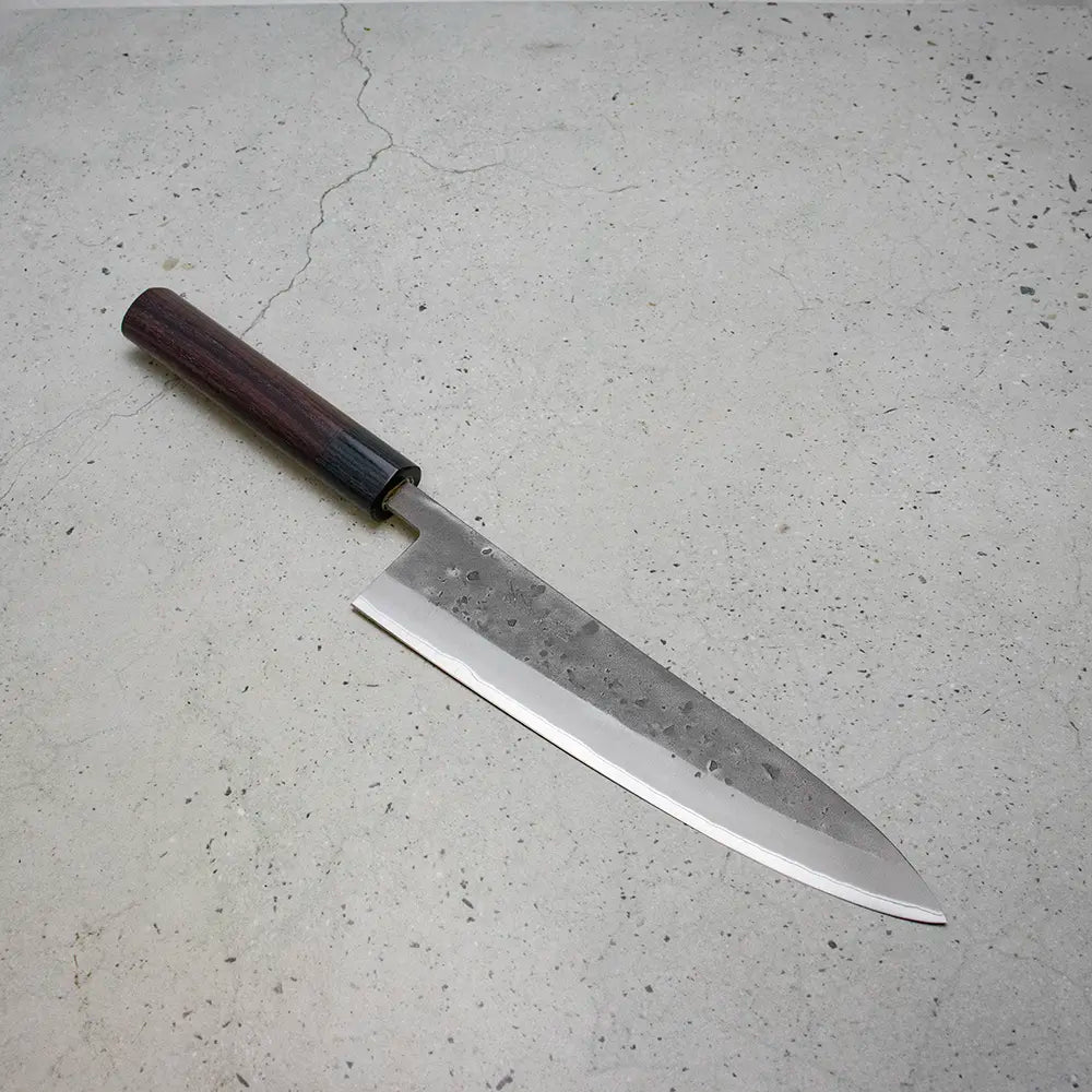 Ohishi Gyuto (Chefs Knife) Blue Steel #2, Nashiji, 210mm