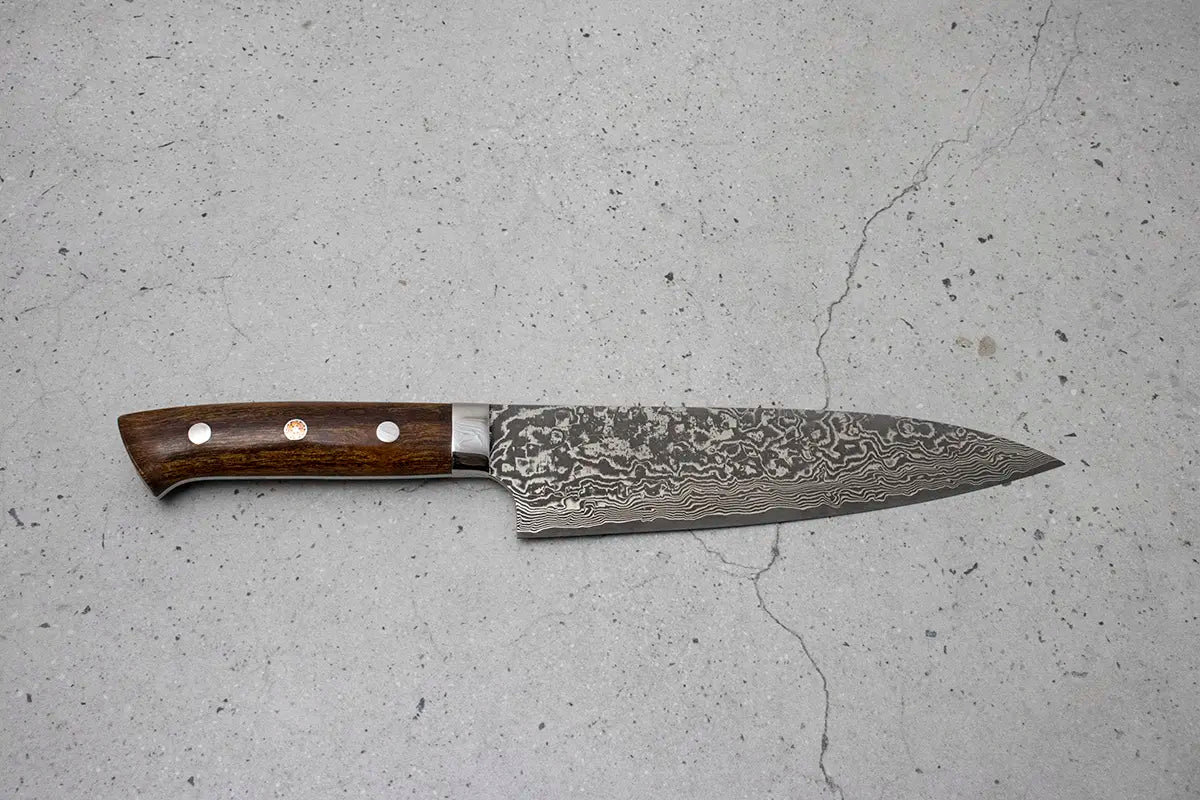 Takeshi Saji Gyuto (Chefs Knife) SG2 Damascus, Ironwood handle 180mm