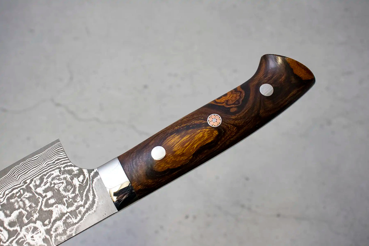 Takeshi Saji Santoku (All purpose Knife) SG2 Damascus, Ironwood handle 180mm