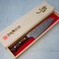 Takeshi Saji Santoku (All purpose Knife) SG2 Damascus, Ironwood handle 180mm