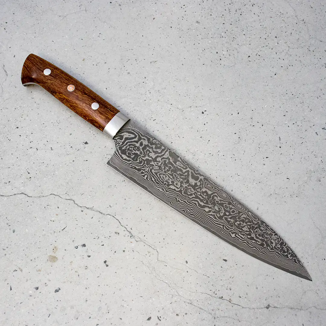 Takeshi Saji Gyuto (Chefs Knife) SG2 Damascus, Ironwood handle 210mm