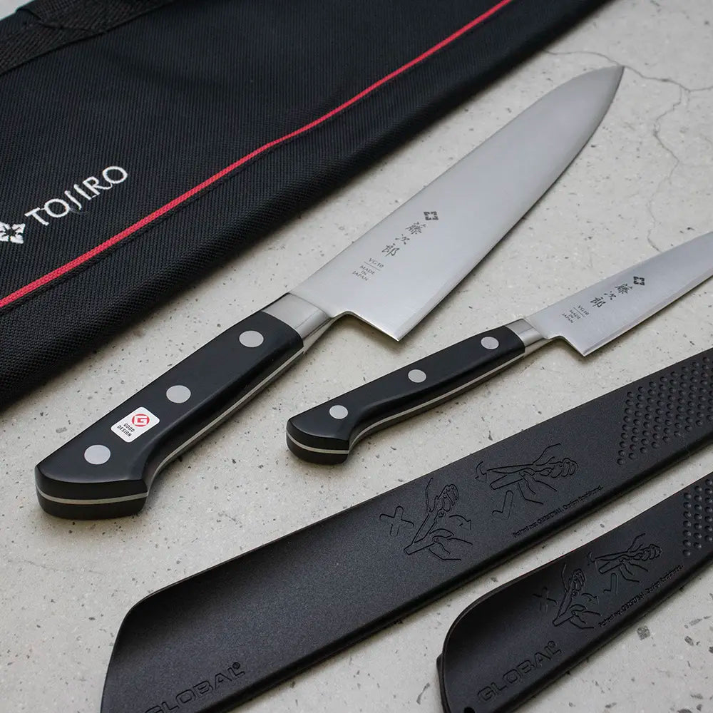 Tojiro Apprentice Upgrade Kit | Gyuto 210mm + Petty 120mm + Knife Bag