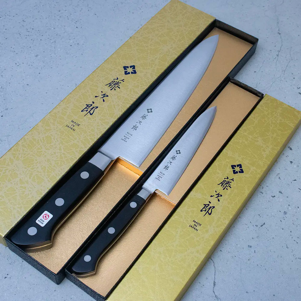 Tojiro 210mm Gyuto & 120mm Petty Knife Set | Essential Japanese Knife Set