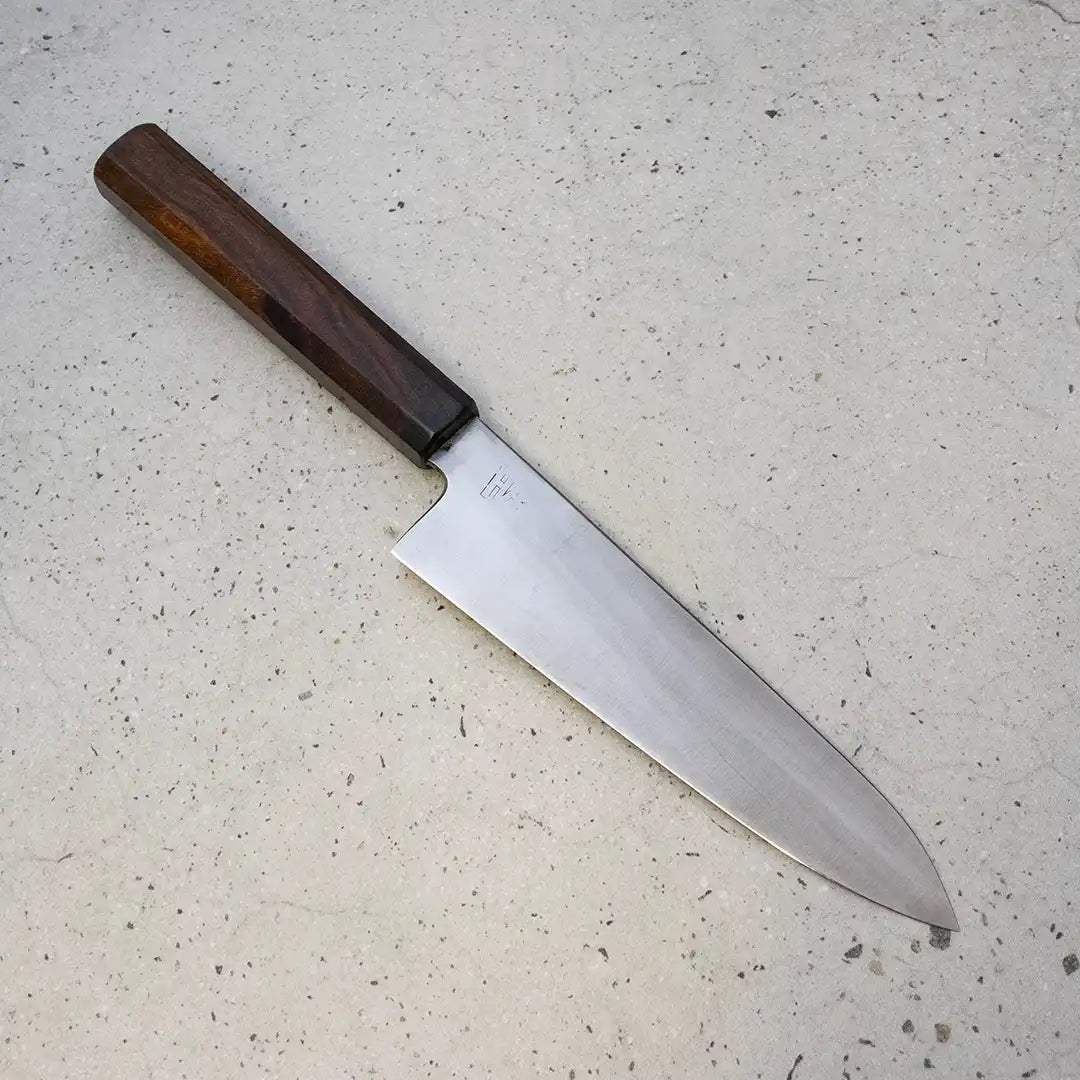 Hunter Valley Blades Gyuto (Chefs Knife) 170mm, Arizona Ironwood and African Blackwoodby Tansu Knives