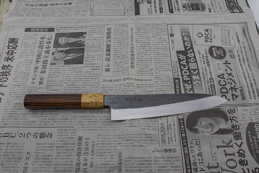 Ohishi x Brook Turner Gyuto (Chefs Knife) Blue Steel #2, 210mm No.5
