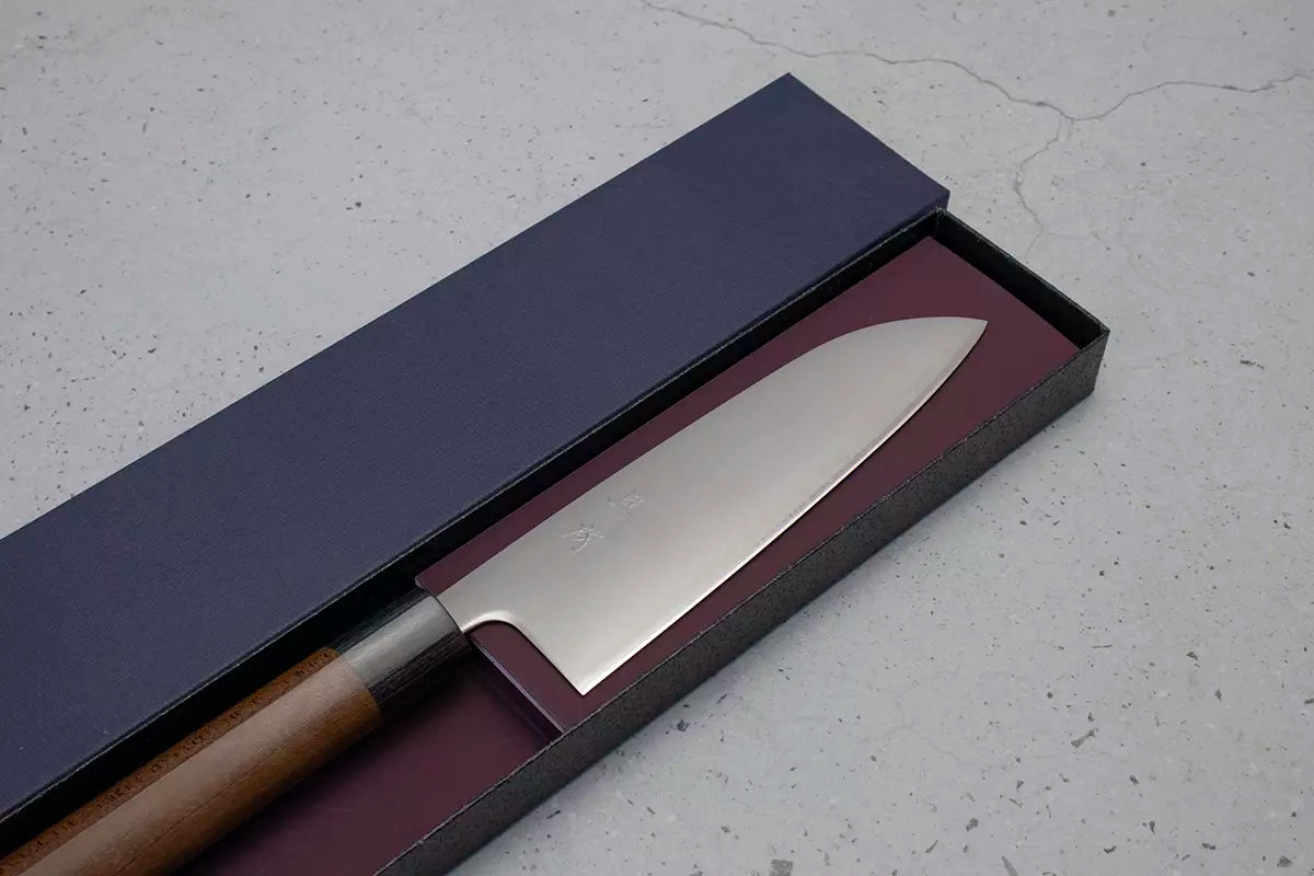 Akifusa Santoku (All purpose Knife) Super Blue Steel 165mm