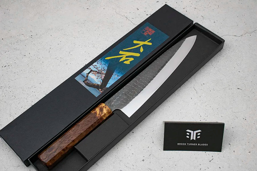 Japanese knives, hand made, custom, chef knife, Australian knife, brook turner, ohishi knives, ohishi