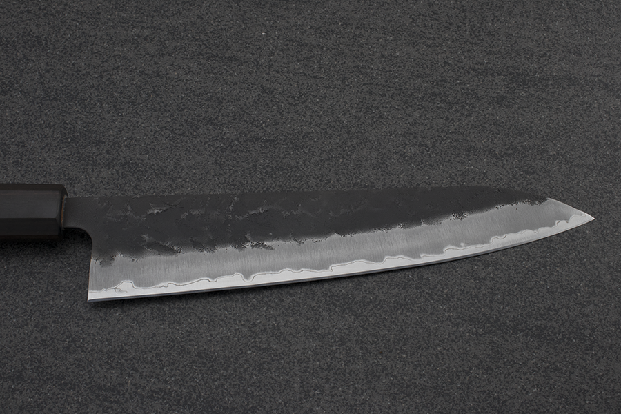 Hitohira Futana Gyuto (Chefs Knife) Kuro, Nashiji, 210mm