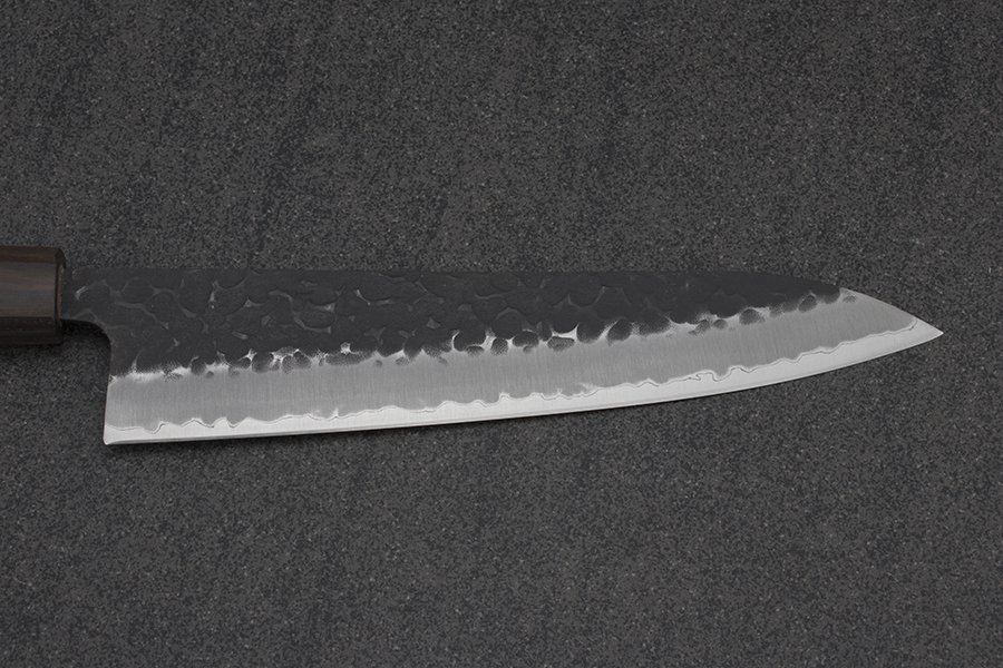 Hitohira Futana Gyuto (Chefs Knife) Kuro, Tsuchime, 210mm