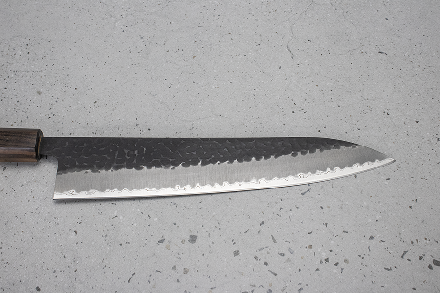 Hitohira Futana Gyuto (Chefs Knife) Kuro, Tsuchime, 240mm: