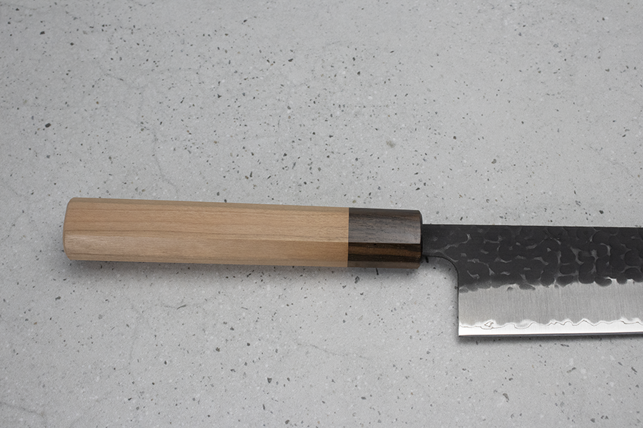 Hitohira Futana Gyuto (Chefs Knife) Kuro, Tsuchime, 240mm: