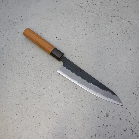 Hitohira Futana Gyuto (Chefs Knife) Kuro, Nashiji, 180mm: