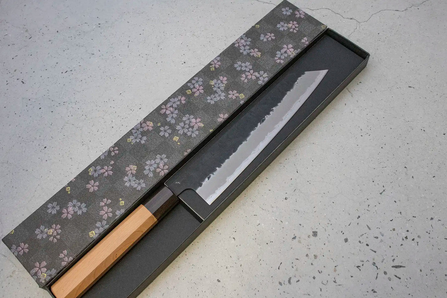 Hitohira Futana Kiritsuke (Gyuto Hybird) Kuro, Nashiji, 210mm