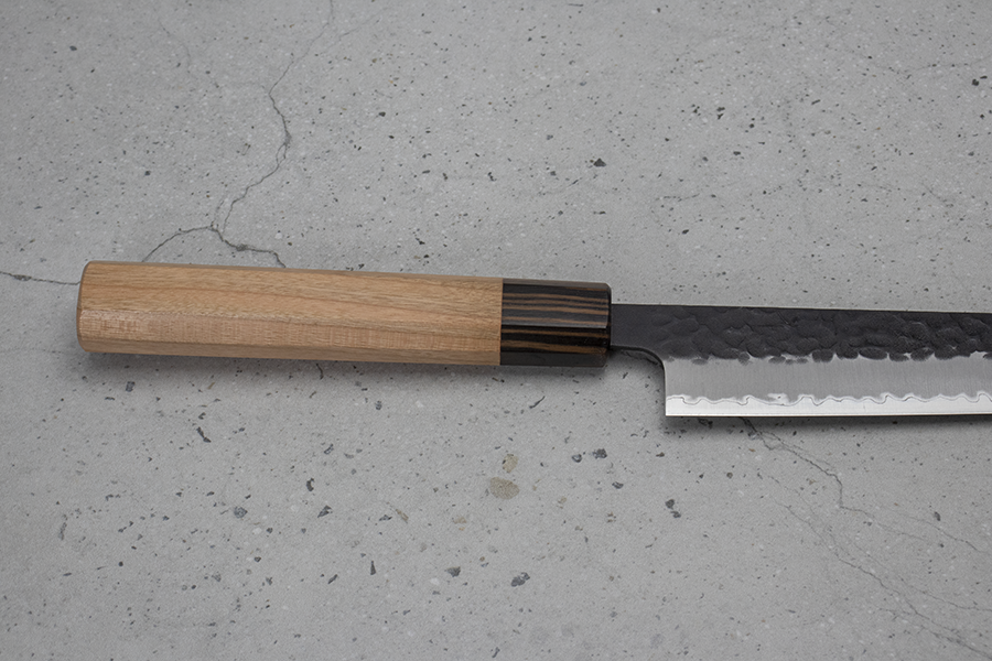 Hitohira Futana Sujihiki (Carving Knife) Kuro, Tsuchime, 240mm