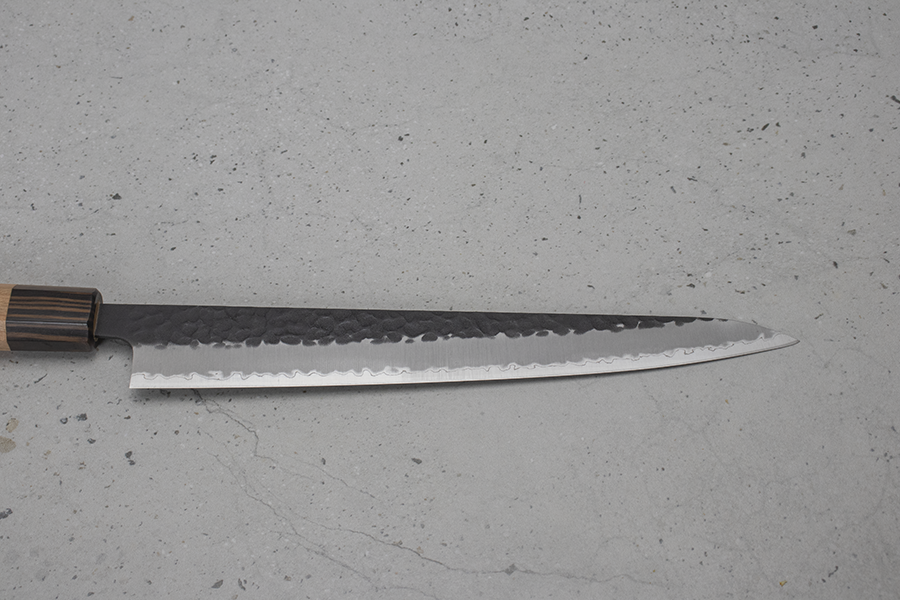 Hitohira Futana Sujihiki (Carving Knife) Kuro, Tsuchime, 240mm