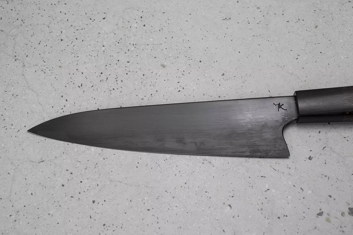 Maher Knives 52100 High Carbon Steel, Black Palm handle