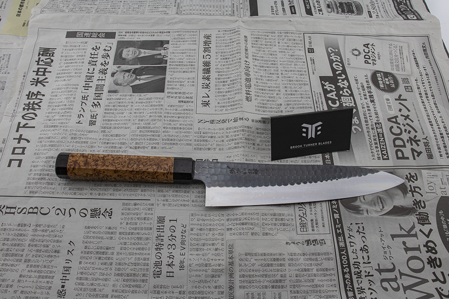 Ohishi x Brook Turner Gyuto (Chefs Knife) Blue Steel #2, 210mm No.4