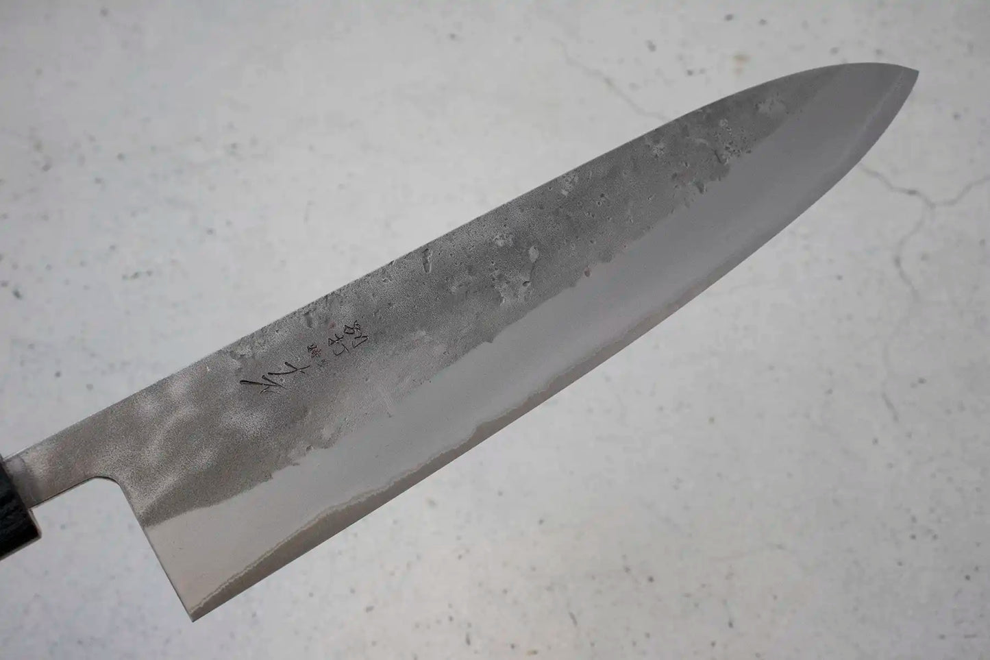 Ohishi, Ohishi knives, japanese knife, chef knife, gyuto, 240mm, handmade, nashiji, blue #2