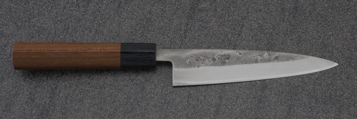 Ohishi Petty (Utility Knife) Blue Steel #2 Nashiji, 135mm