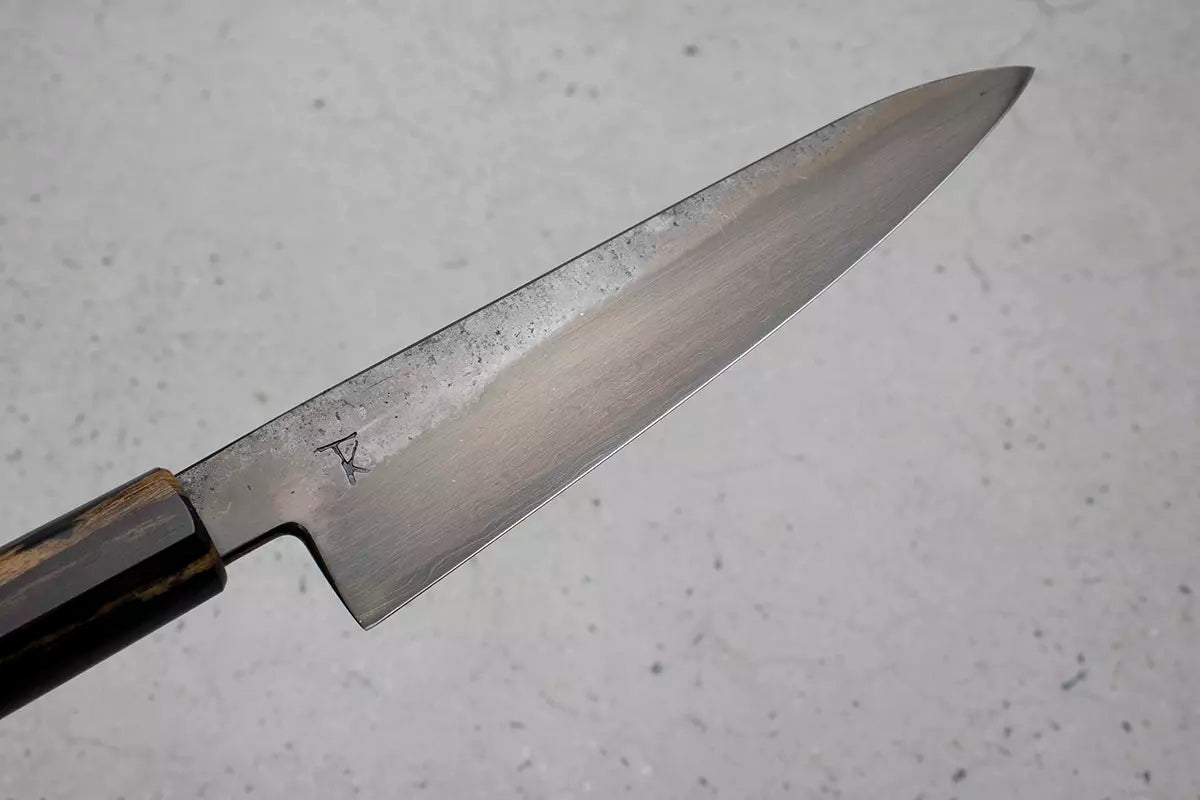 Tansu Knives Petty (Utility Knife) 150mm black & white ebony wood handle