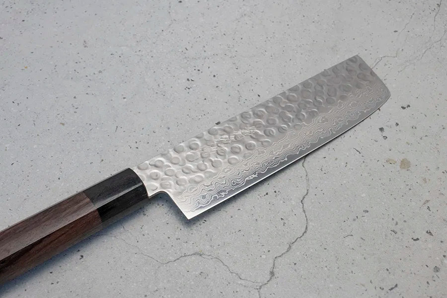 Yoshihiro Damascus Nakiri (Vegetable Knife) 160mm